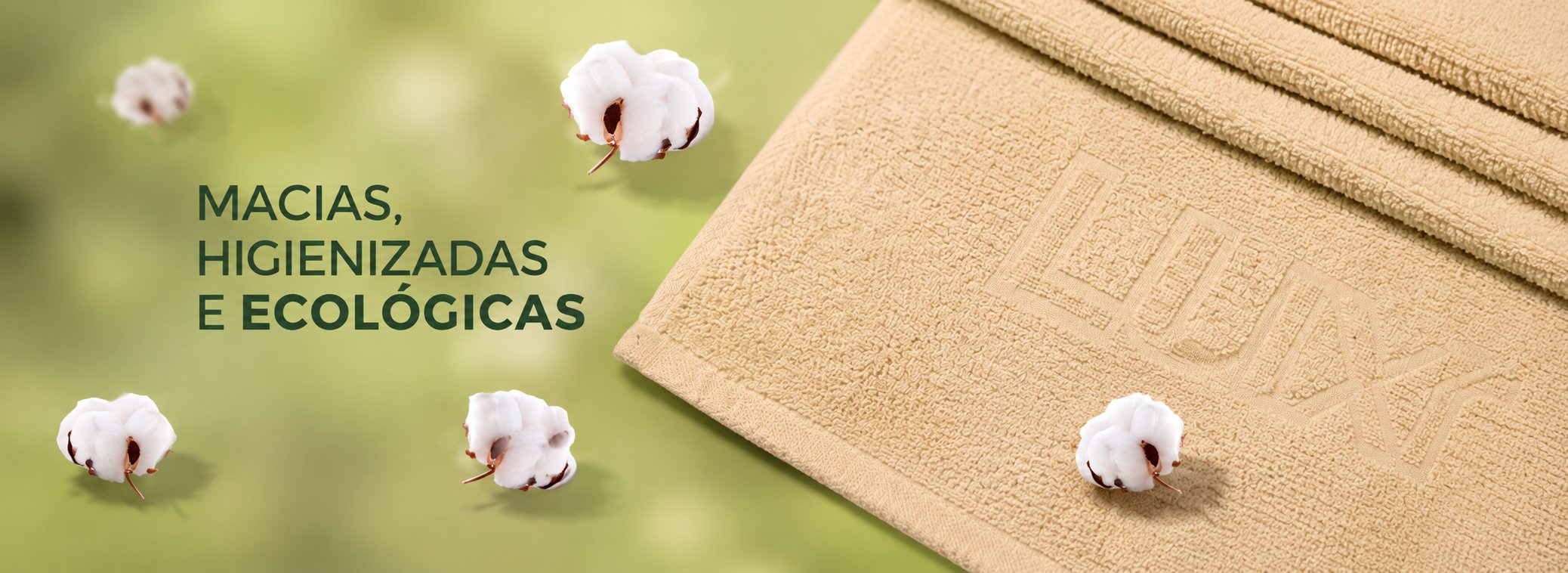 Toalhas macias, higienizadas e ecológicas