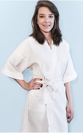 Roupão kimono branco Luxor